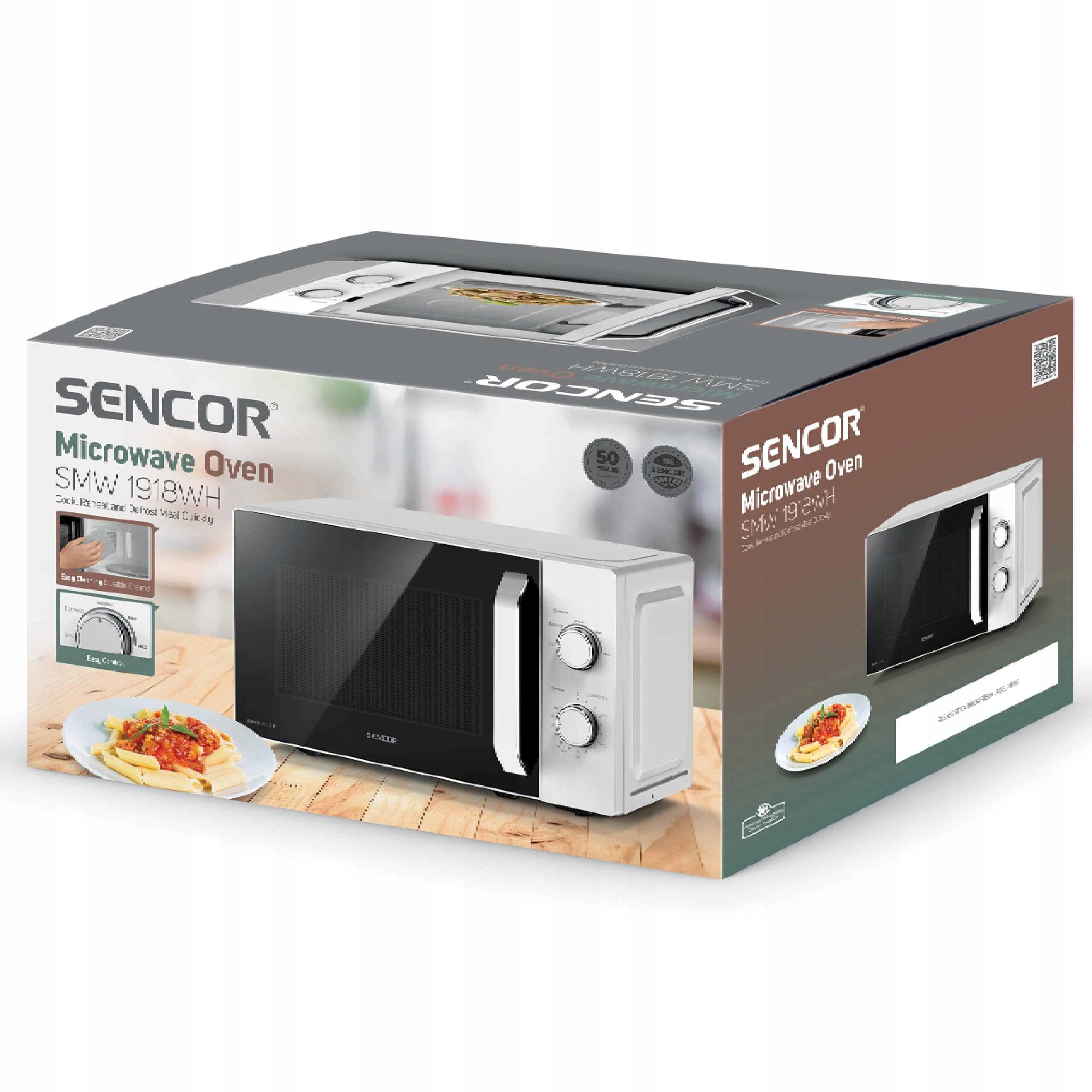 Microwave Oven 700W 20L 5 POWER WHITE Sencor SMW 1918WH Manufacturer code SMW 1918WH