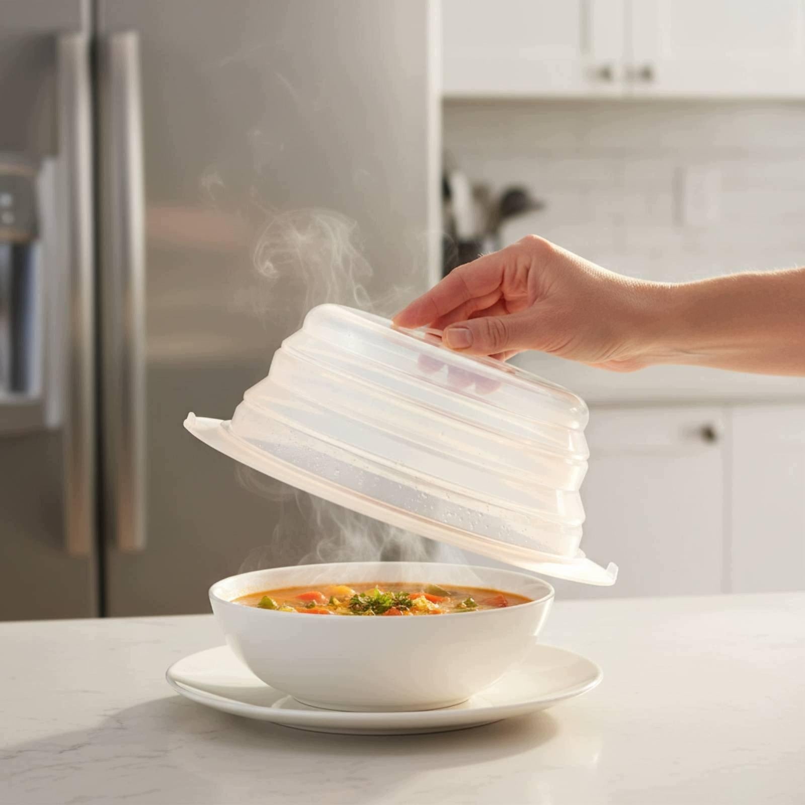Microwave Plate Splatter Cover Heat Resistant Foldable S Strong Triangle Brand no brand