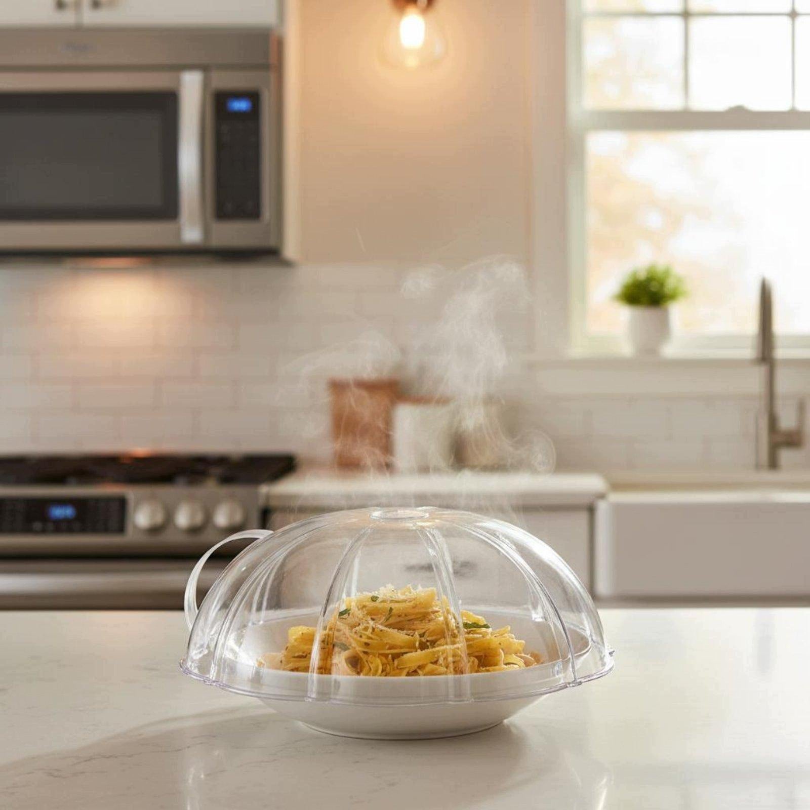 Microwave Splatter Cover High Temperature Resistant with Base Plate Packaging status original