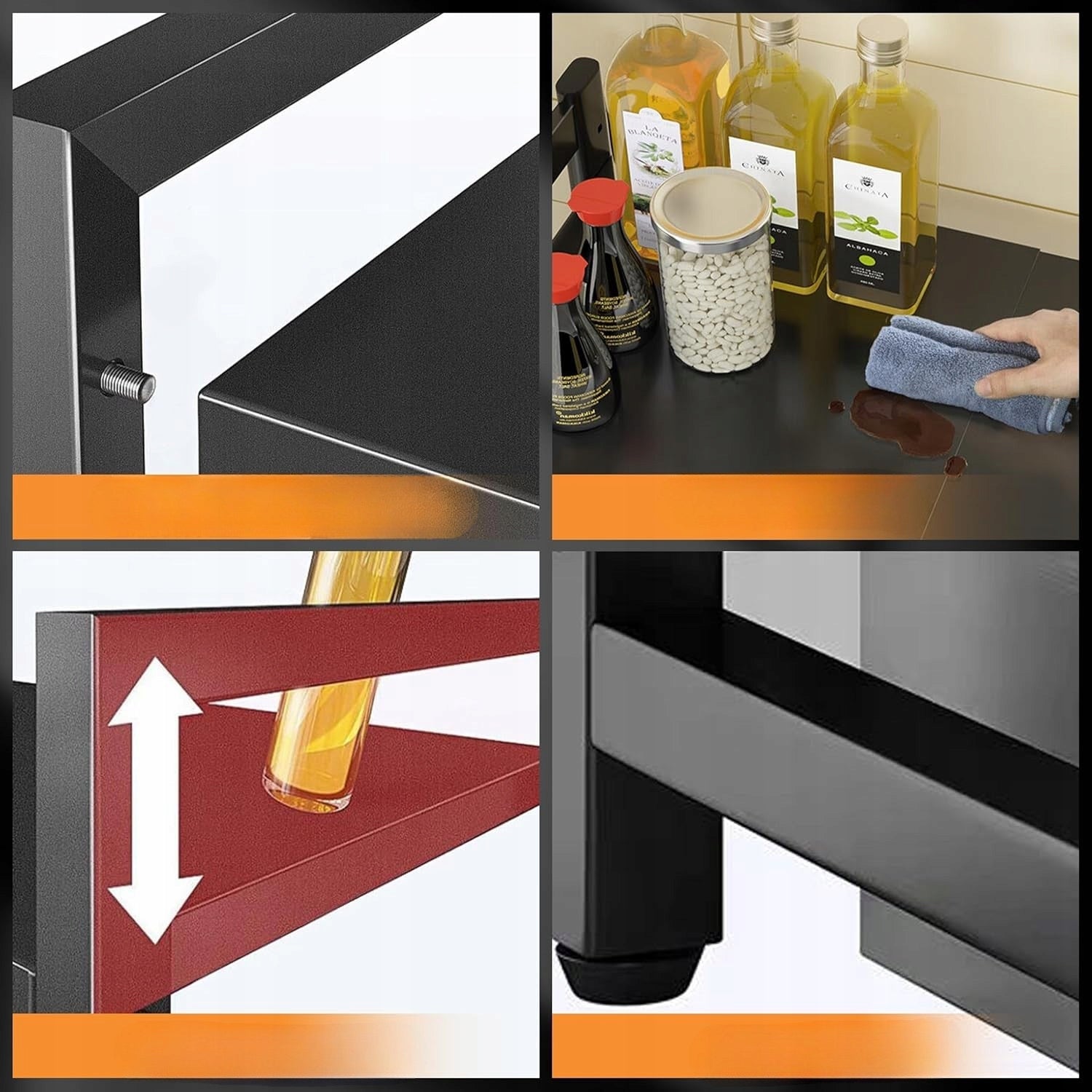Microwave Stand Shelf Sliding Adjustable Telescopic Loft Organizer Brand no brand