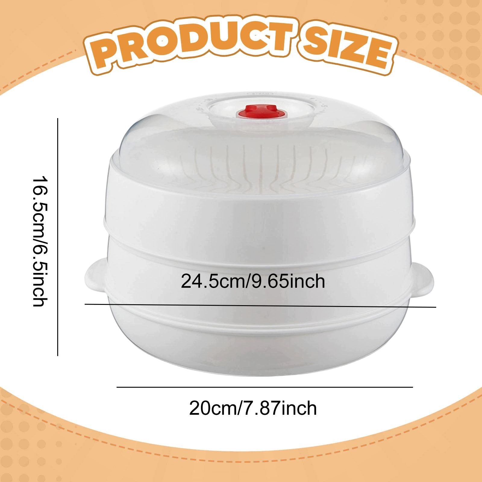 Microwave Steamer Bowl with Lid Food Container for Cheese Vegetables Ramen Brand no brand
