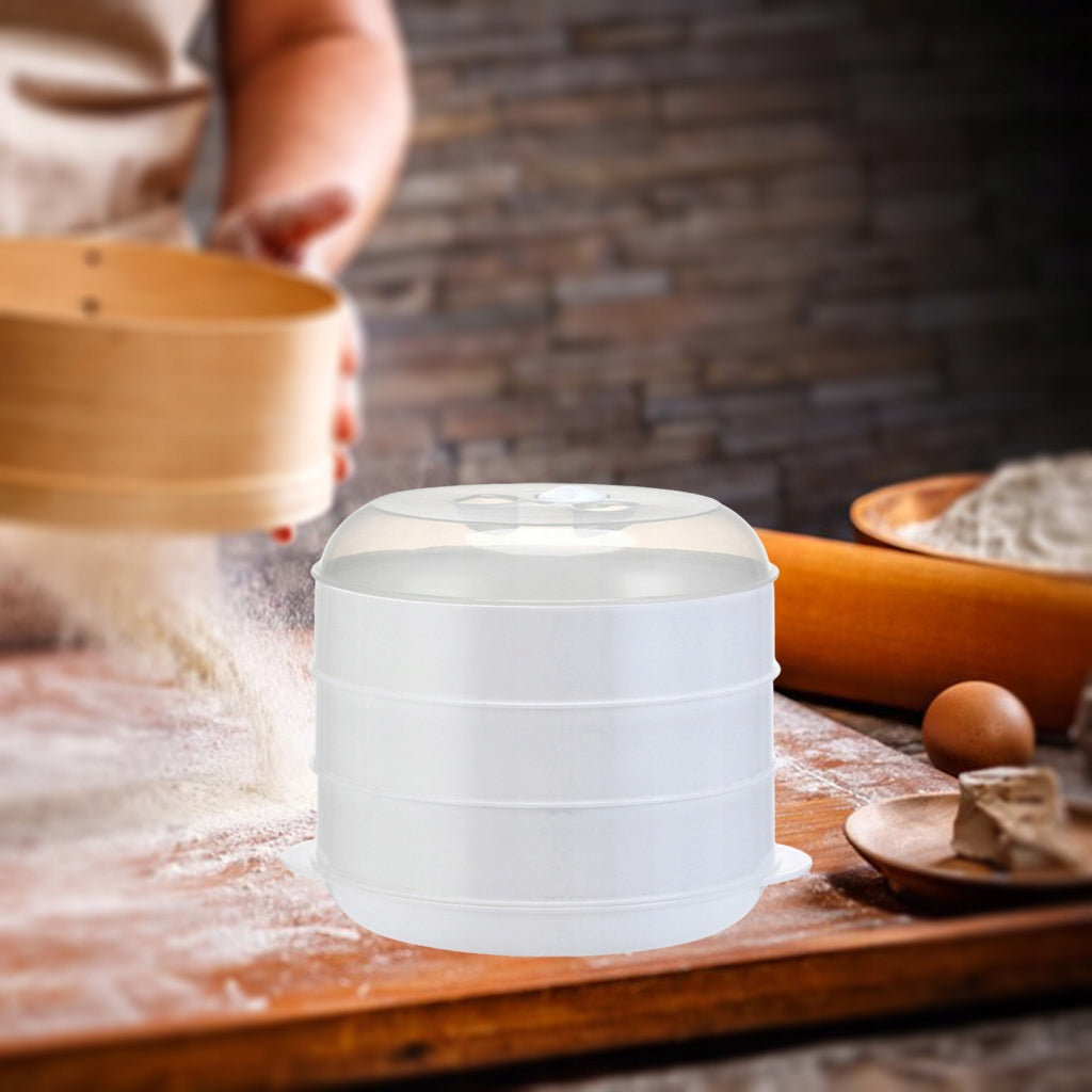 Microwave Steamer Round Food Steamer BPA Free Heating Steamer with L 3 Tier Brand no brand