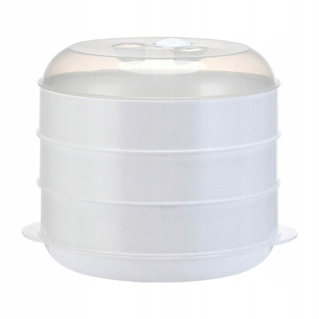 Microwave Steamer Round Food Steamer BPA Free Heating Steamer with L 3 Tier Packaging status original