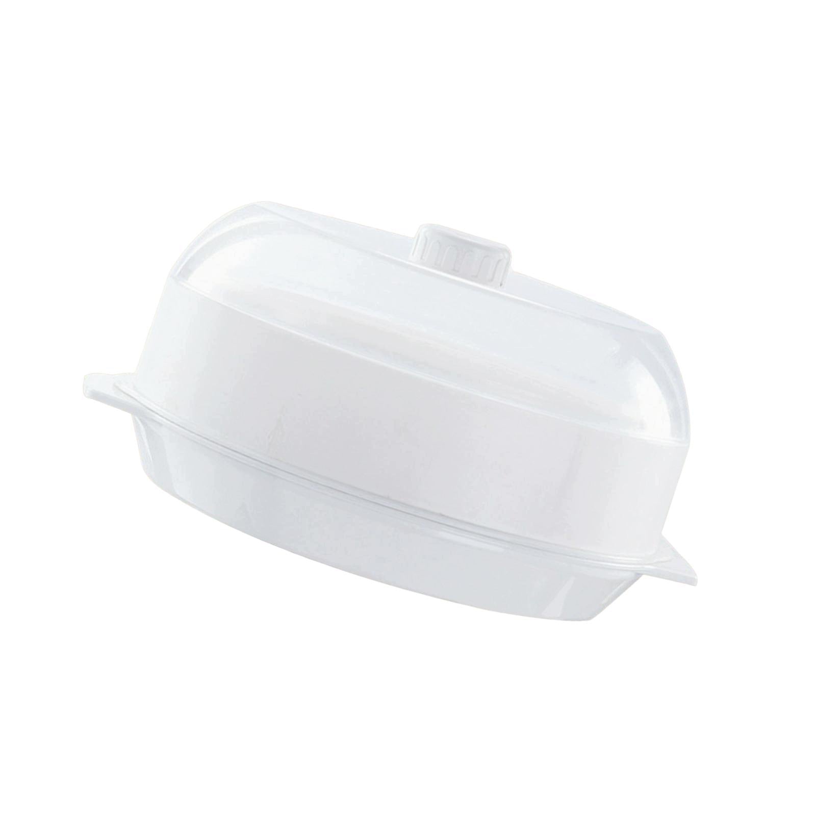Microwave Steamer Transparent Lid Cooking Fast for white single layer