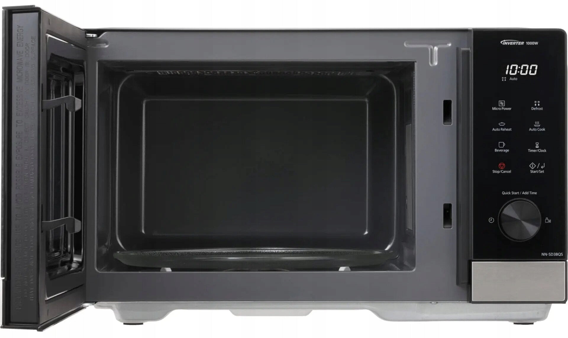 Microwave oven PANASONIC NN-SD38QSEPG 1000 W 28.8 cm 29L Black Grill none