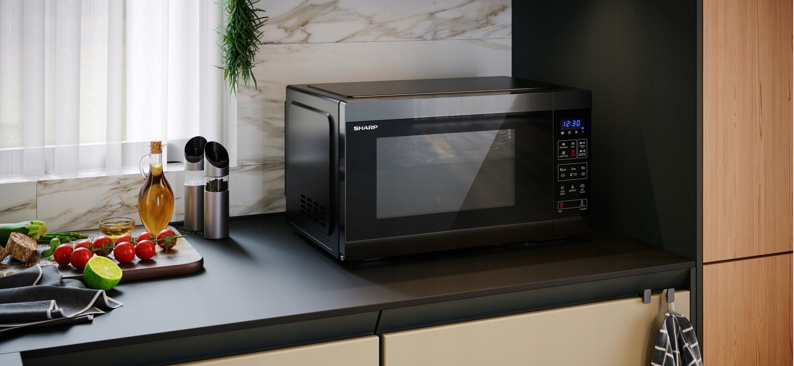 Microwave oven SHARP YCMA262AEB Air fryer 31.5 cm 26L Black Dominant color black