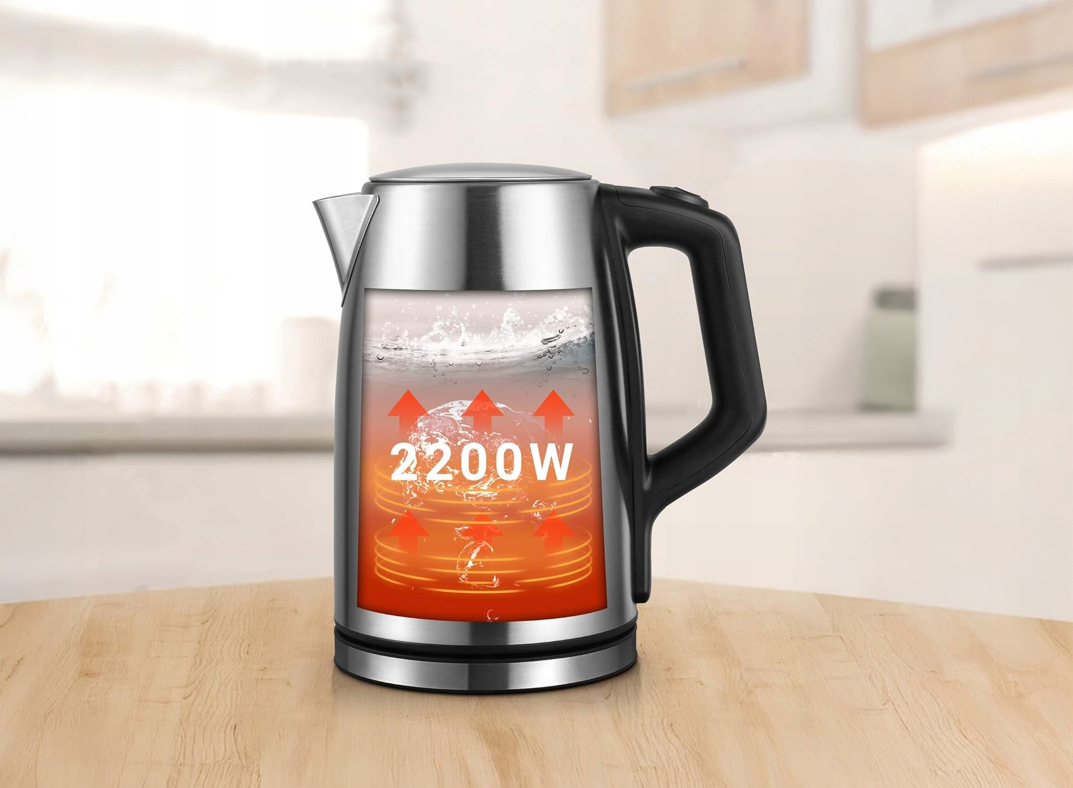 Midea Electric kettle 1,7L 2200W metal automatic switch Brand Midea