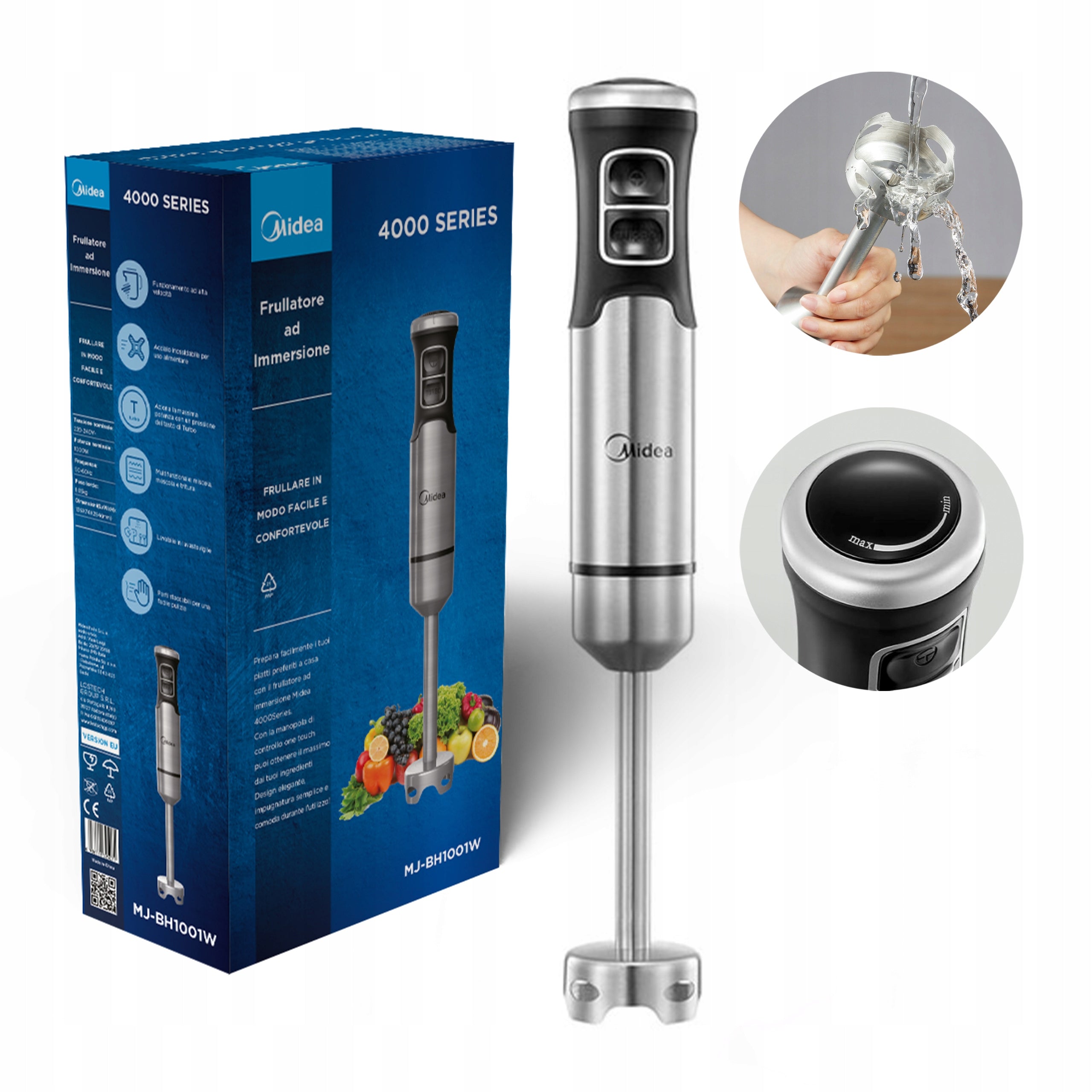 Midea Hand Blender 1000W with Beating Mixing Tip Multifunctional