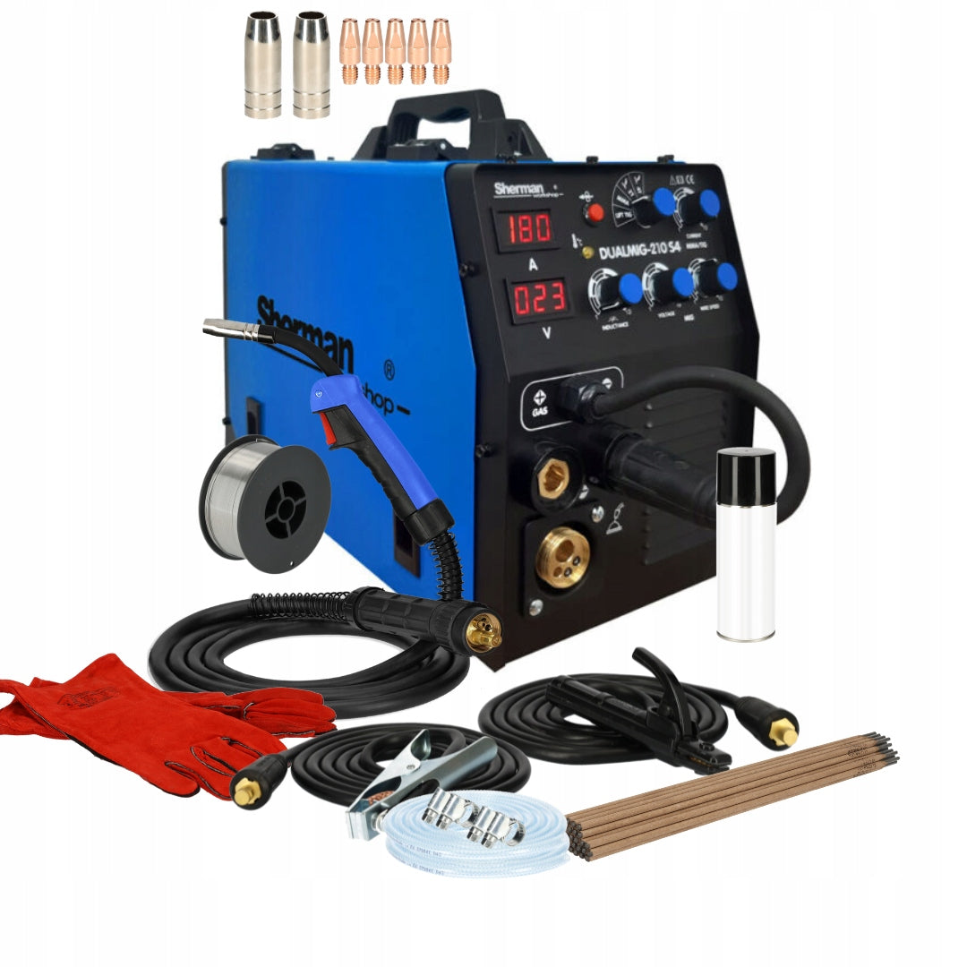 Migomat Sherman MIG 210 200A MMA TIG Lift 2T/4T MAG 230V set