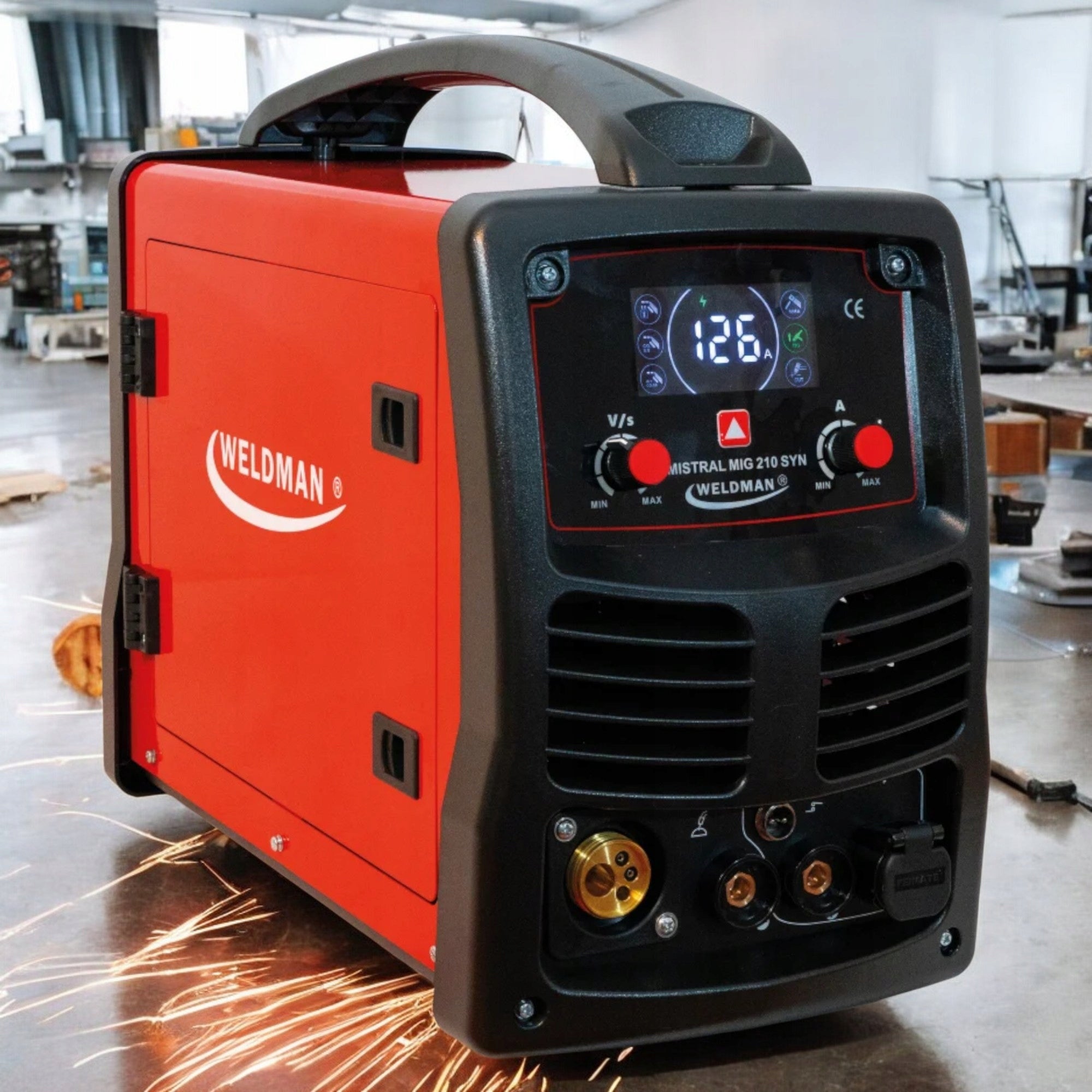 Migomat Weldman Mistral MIG 210 Synergy 5in1 TIG MMA Plasma 2 Cylinders Set Packaging status original