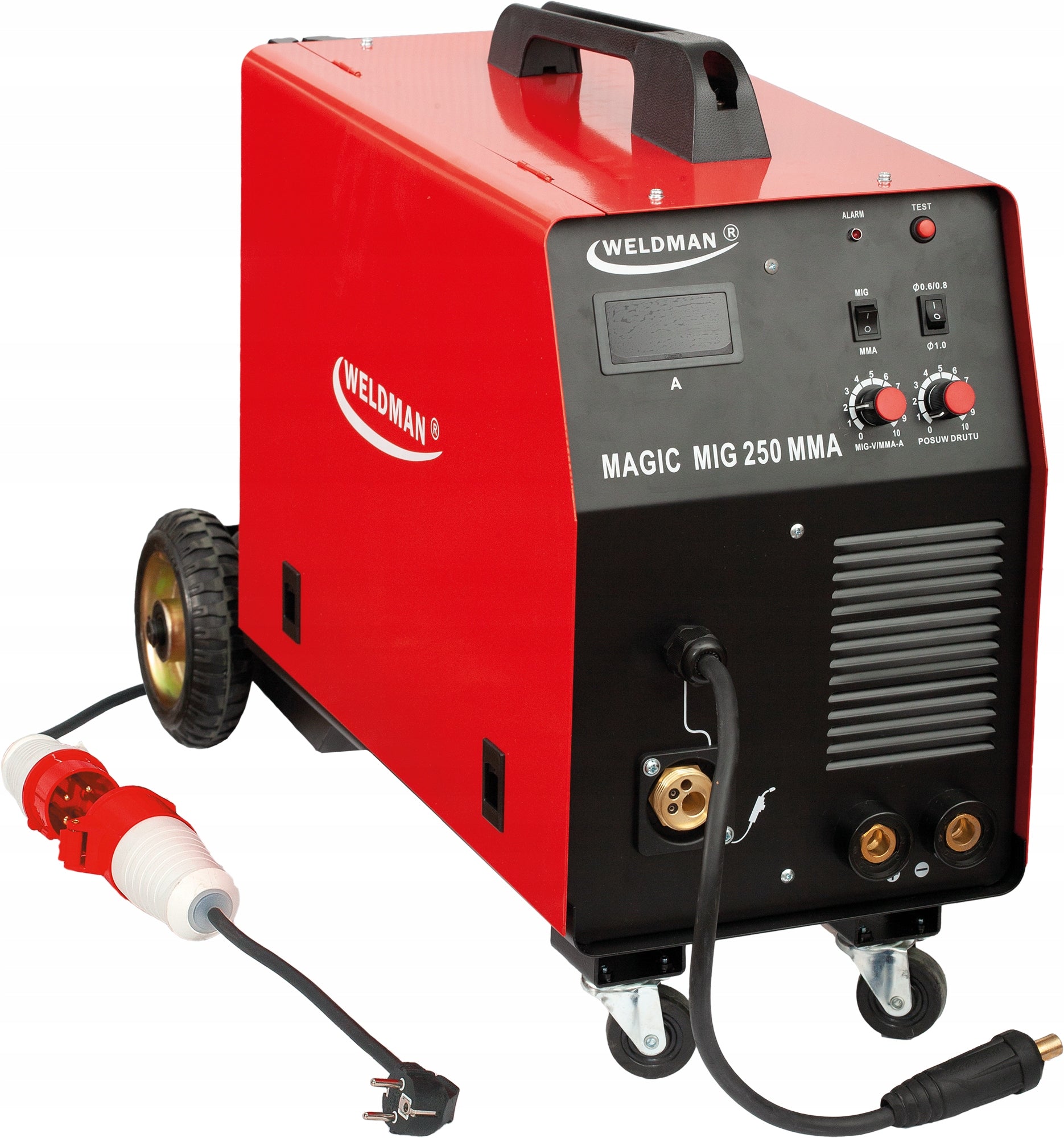 Migomat inverter MIG/MAG 230V 400V MMA IGBT 4x4 euro Set Brand Weldman