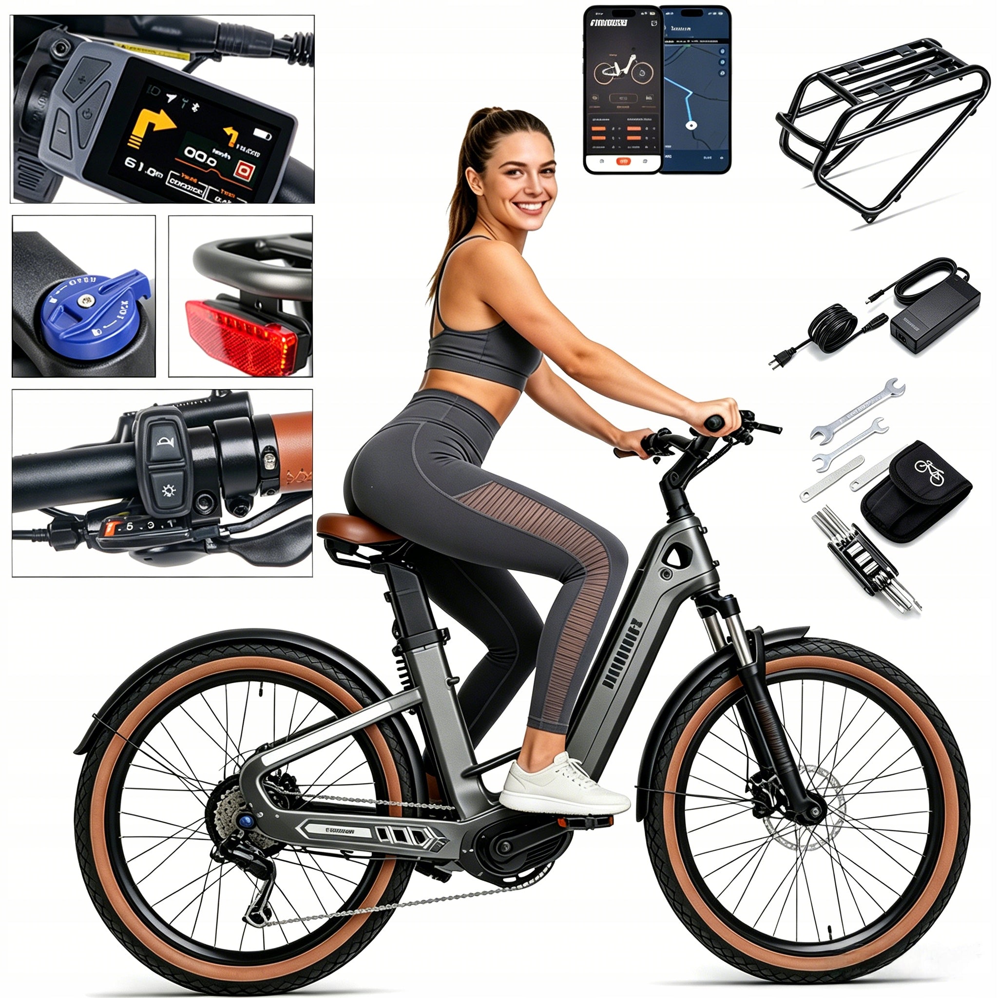 Mihogo Air Max Electric Vehicles 900W 19.2AH 200km APP Carbon Fiber