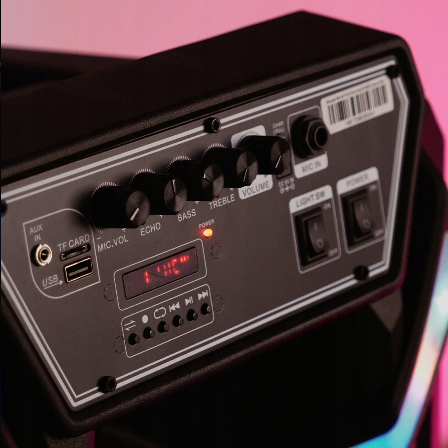 Mikado MD-BT123 30W Bluetooth TWS FM USB headset mikrofon LED 5kg Brand Mikado