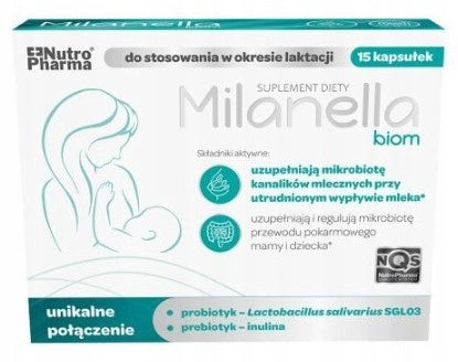 Milanella Biom probiotic prebiotic for breastfeeding women 15capsules