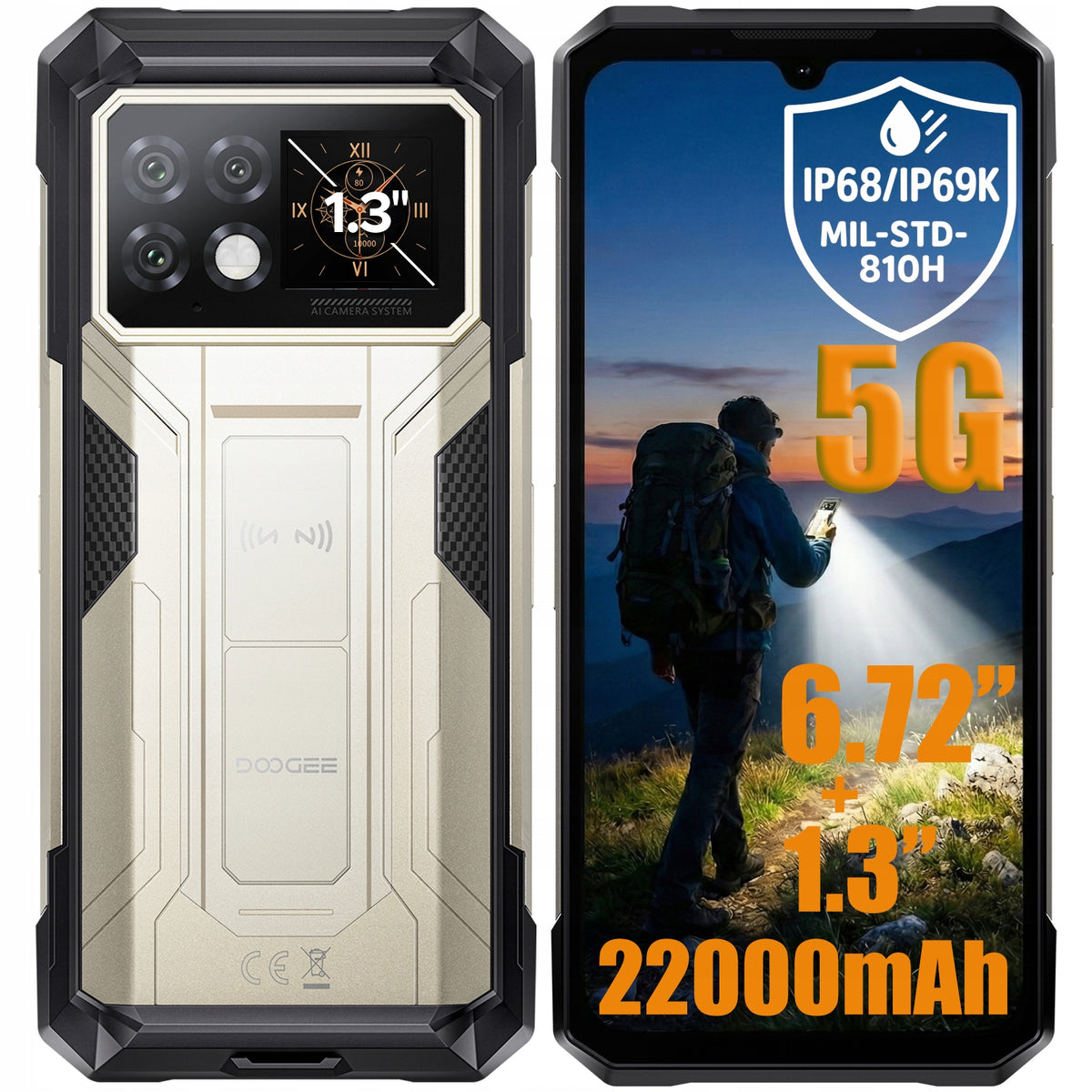 Military Armored Smartphone DOOGEE S200MAX 5G 36+512GB NFC DUAL SIM Android