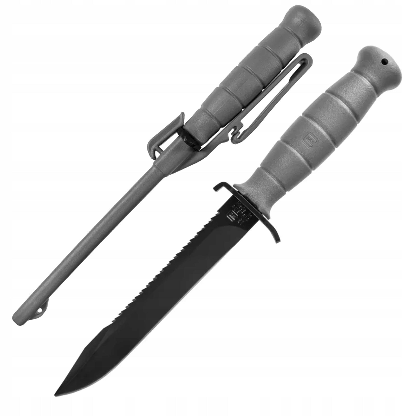 Military Survival Knife Glock FM81 Survival Knife Steel Case grey original