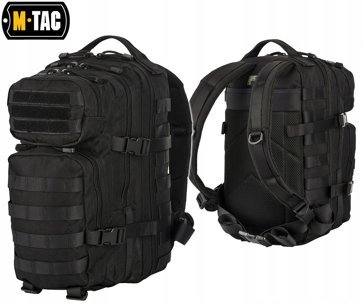 Military Tactical Backpack M-Tac Assault Men's Military City 20 L black Brand M-Tac