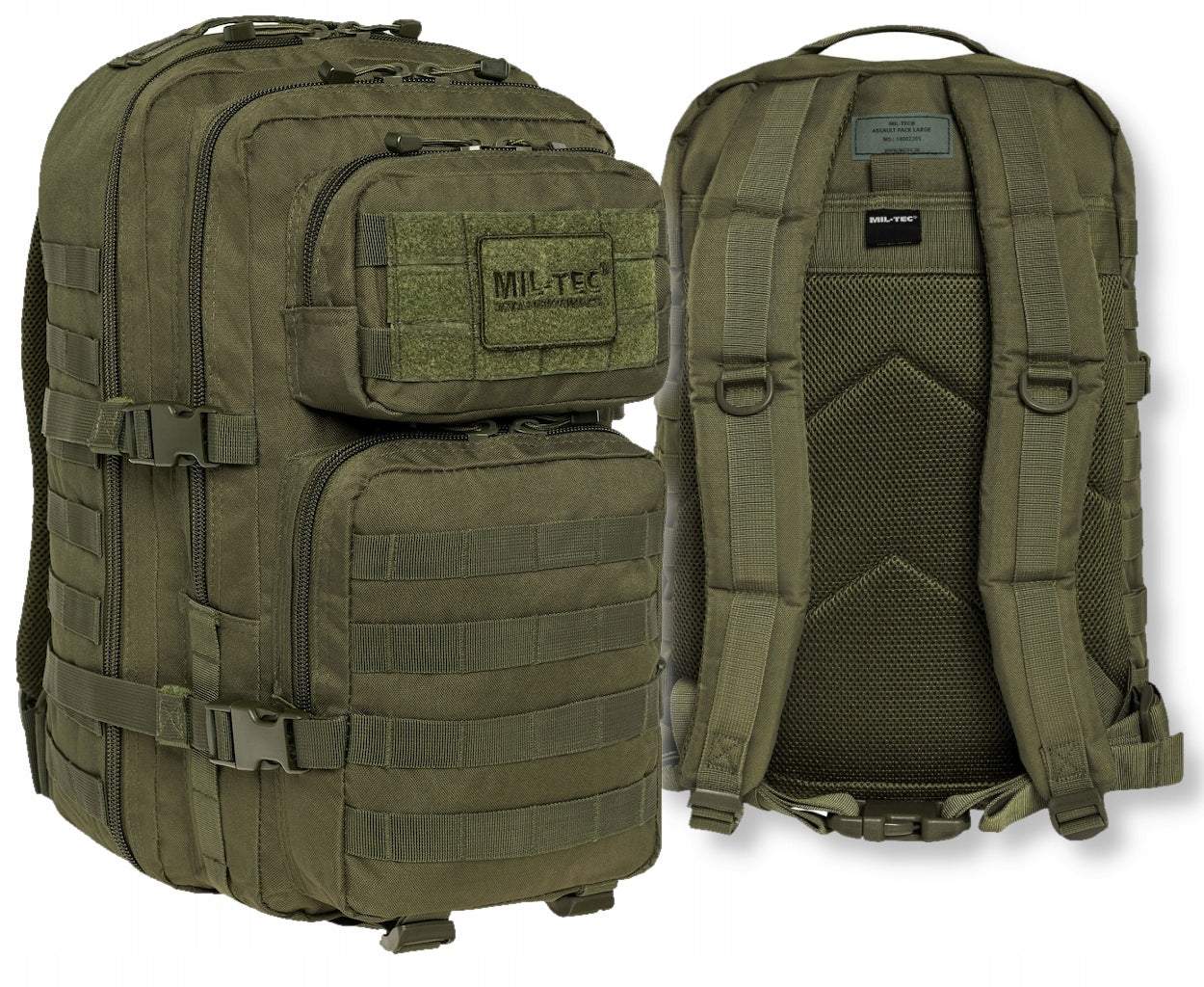 Military Tactical Hiking Backpack Mil-Tec Assault Pack Large 36 l Olive