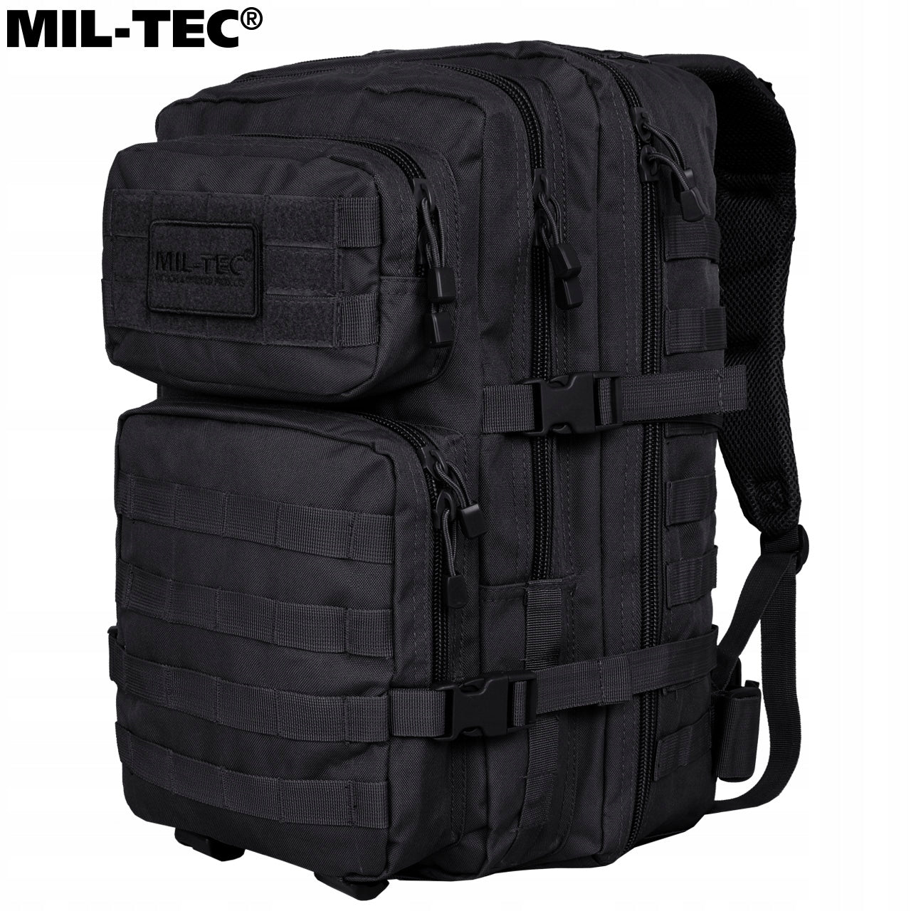 Military Tactical Military Backpack Mil-Tec Large Assault Pack 36 l Black Brand Mil-Tec
