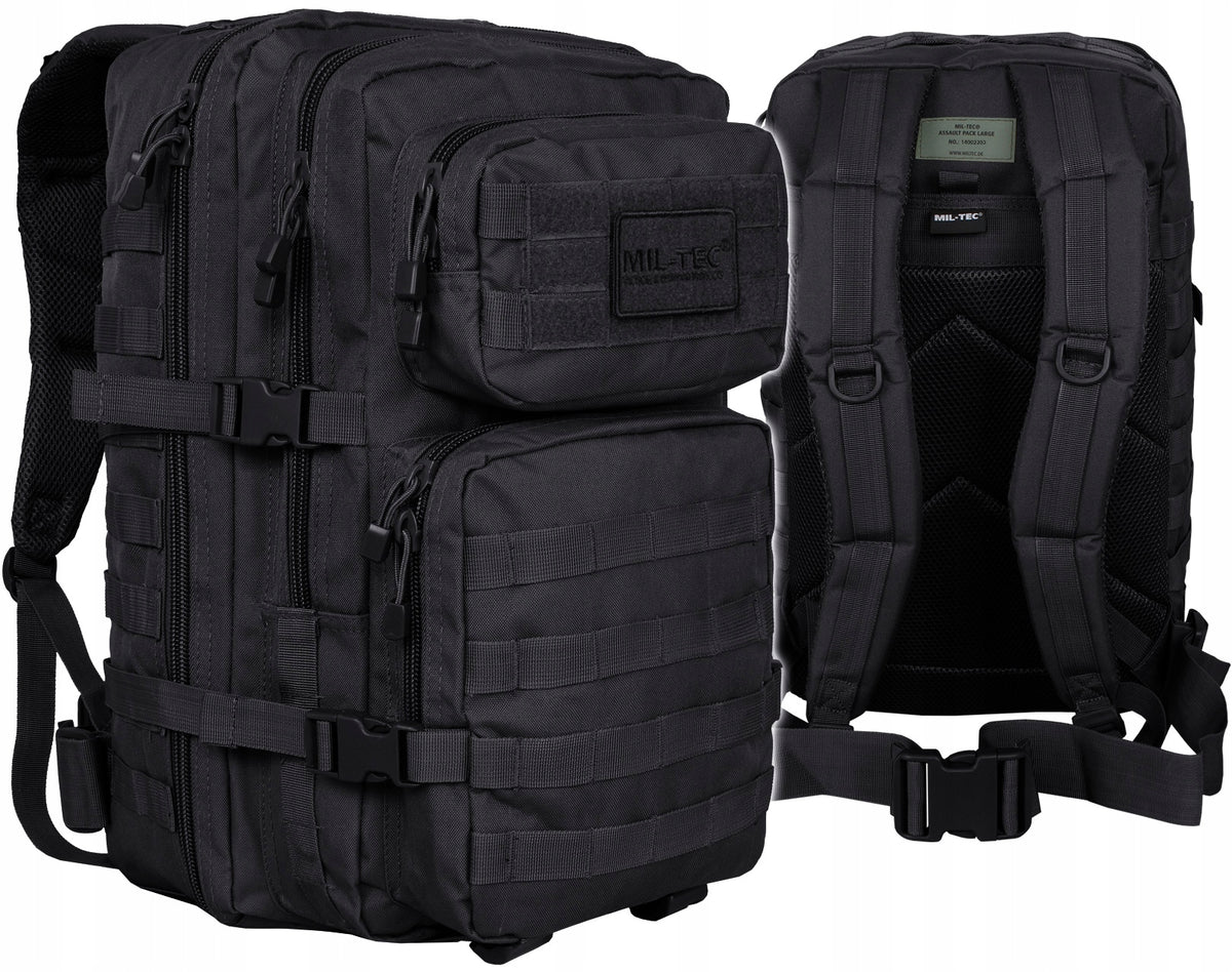 Military Tactical Military Backpack Mil-Tec Large Assault Pack 36 l Black
