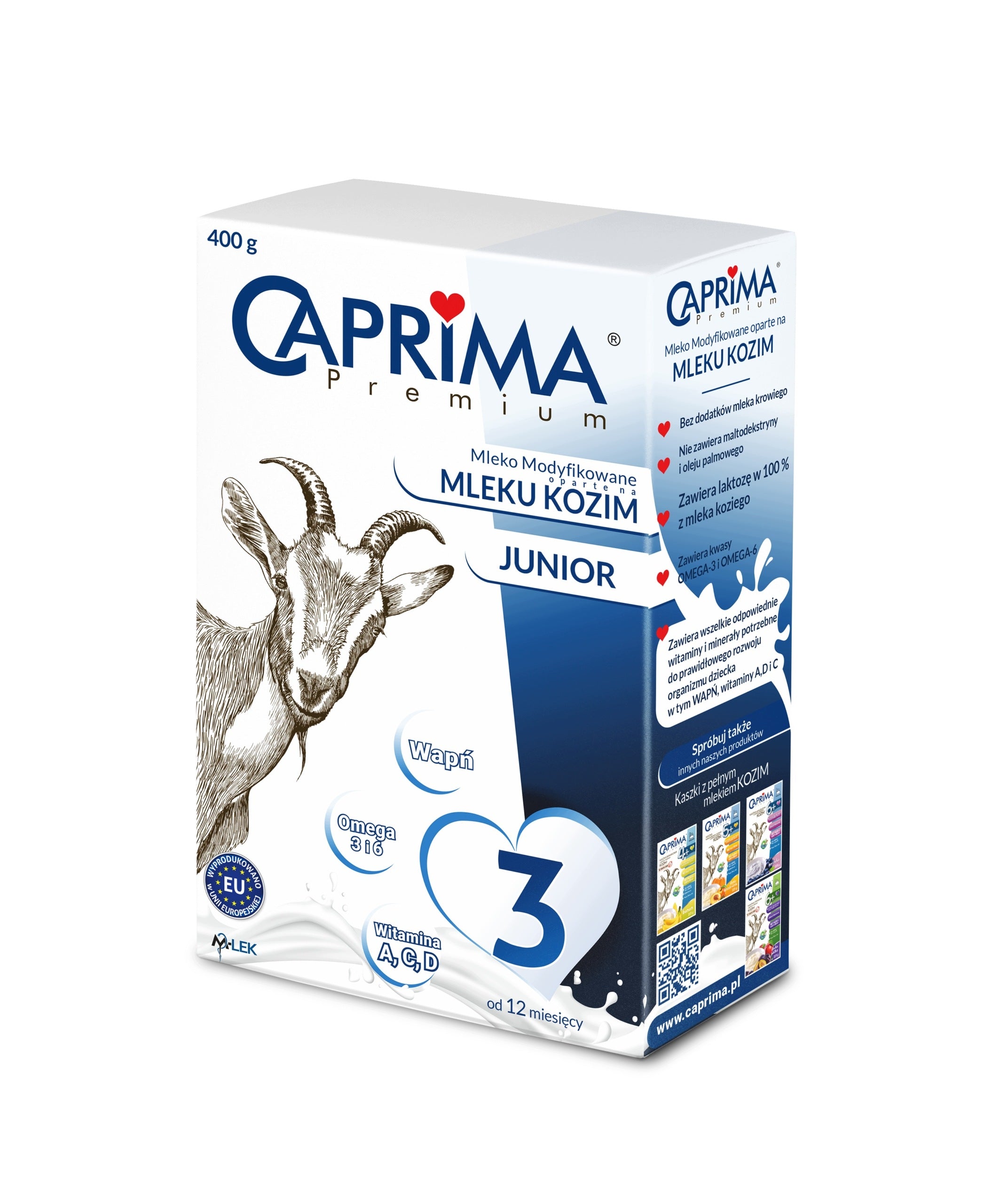 Milk Modified Whole with Goat Milk Caprima Premium 3 400 g 12m+ Brand Caprima