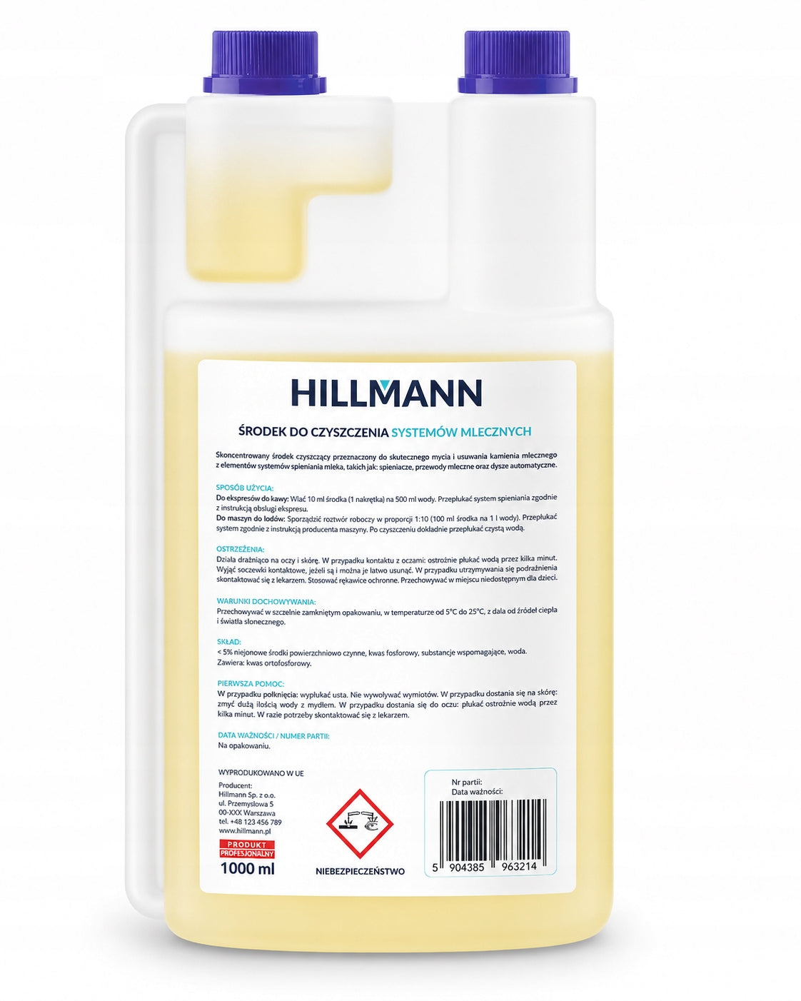 Milk circulating cleaner HILLMANN for ice machine machines 1L Manufacturer code ODCZA01