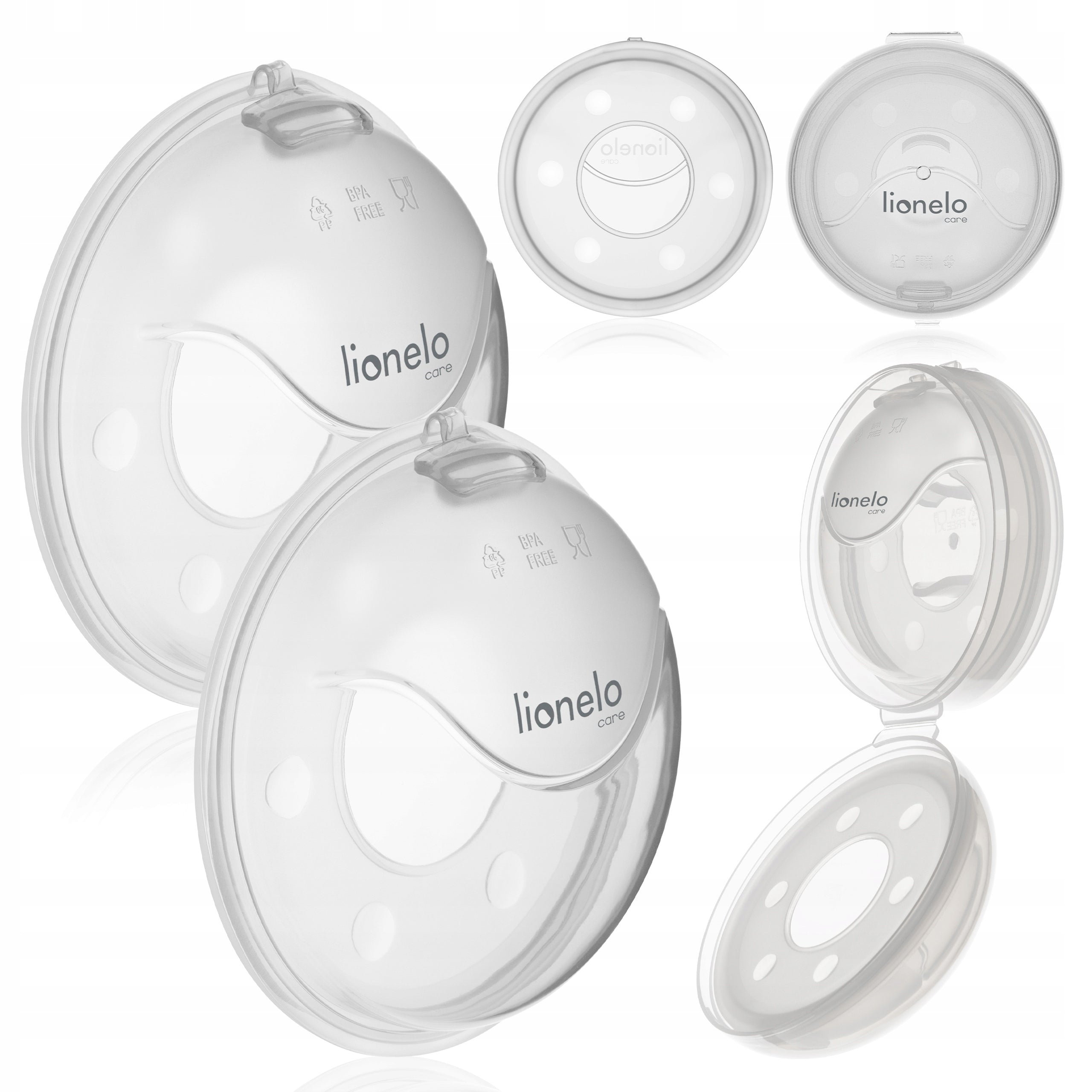 Milk collector LACTATION SHELLS 2 PCS + Case Lionelo Milky Plus