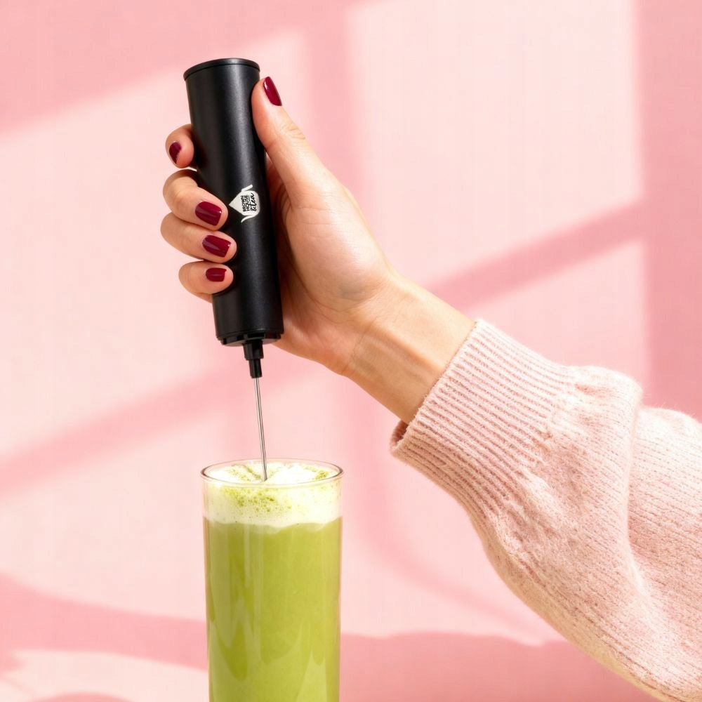 Milk frother and matcha electric hand black LATTEA with cover Manufacturer code BHTSDM