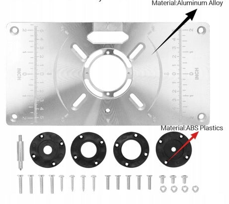 Milling table top, aluminum plate, table insert