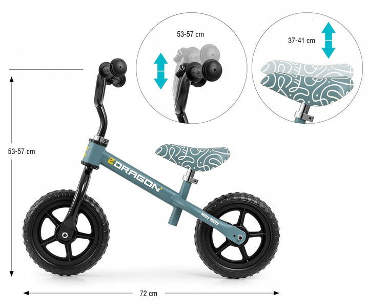 Milly Mally Dragon Denim balance bike Frame steel