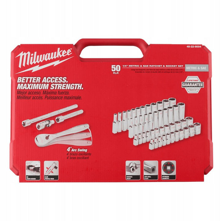 Milwaukee ratchet socket set 28 pcs 1/4" Packaging status original