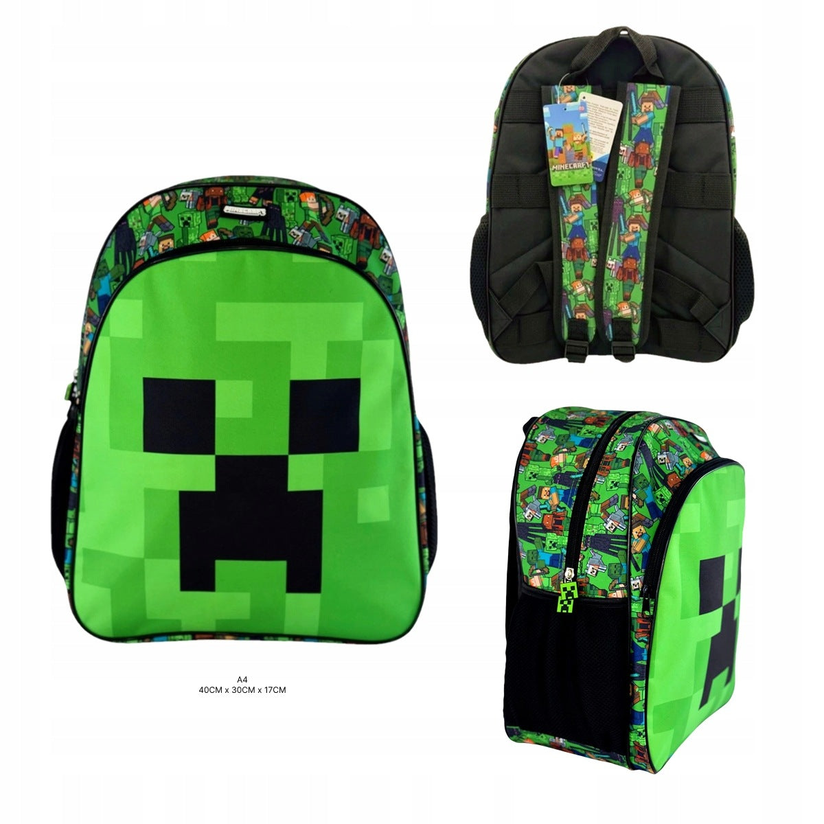 Minecraft XXL School Set - 11 Pieces | A4 School Backpack + Accessories Brand no brand