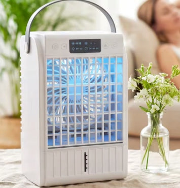 Mini Air Conditioner USB 4in1 Humidifier RGB 1,5L LED Fan Dominant color white