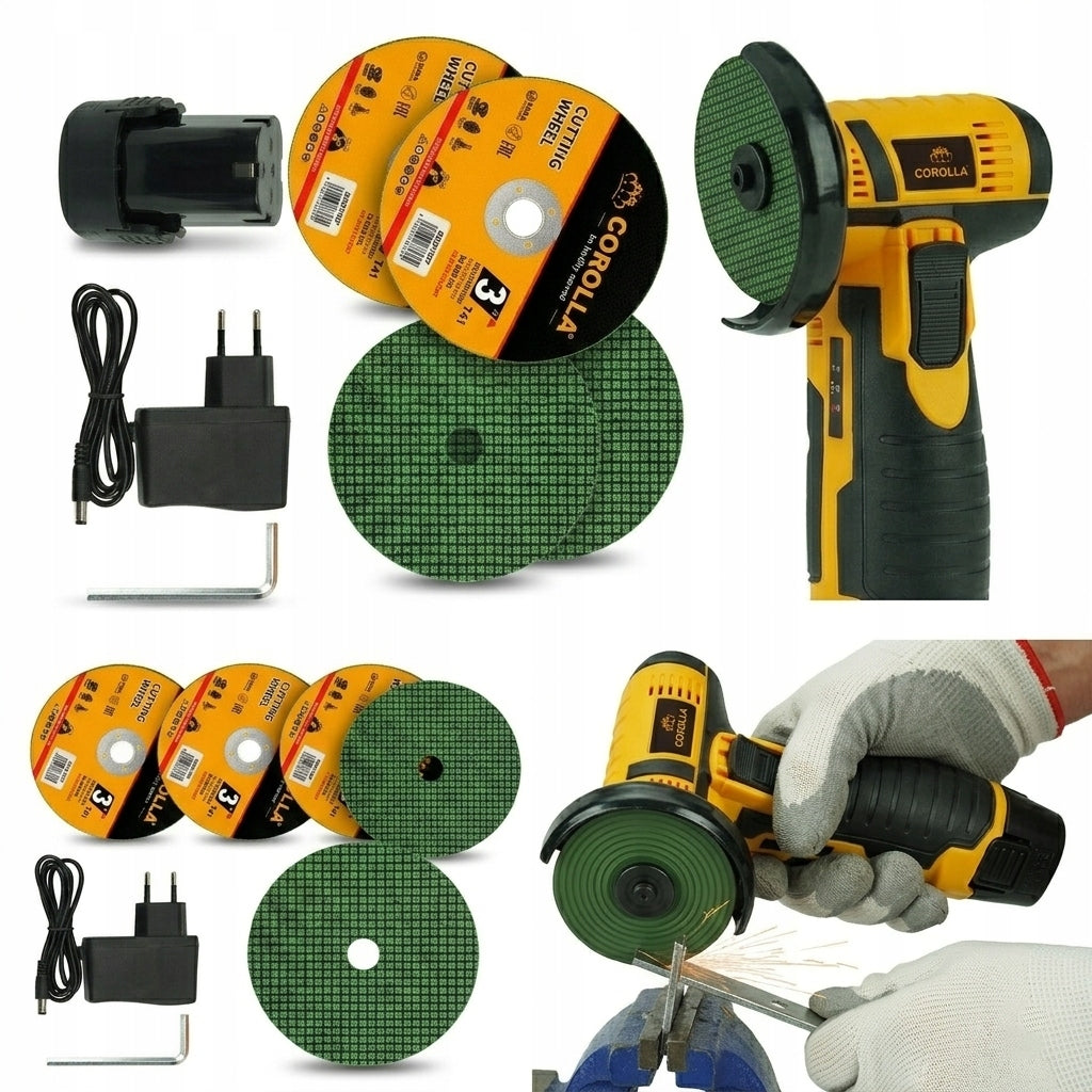 Mini Angle Grinder Cordless 12V 4Discs Cutting Set 19500rpm Packaging status original