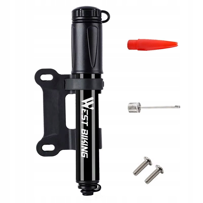 Mini Bicycle Pump WEST BIKING 100 PSI Presta Schrader with Frame Holder Manufacturer code WestBiking-100PsiP
