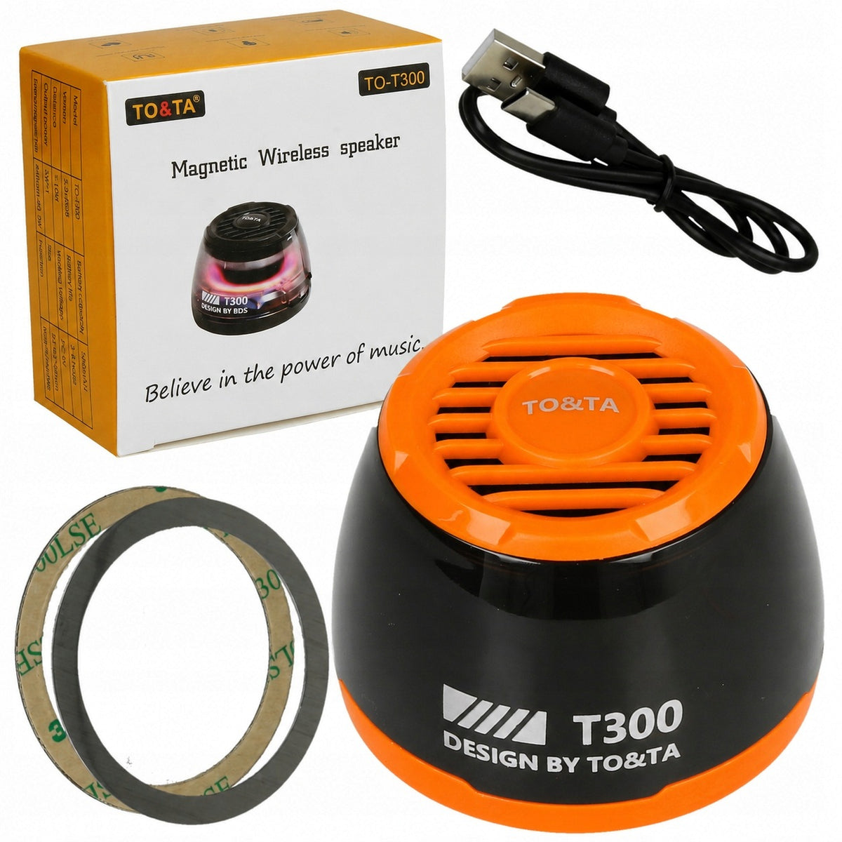 Mini Bluetooth SPEAKER Wireless MP3 FM TWS RGB LED Magnetic Mount USBC Manufacturer code N65P