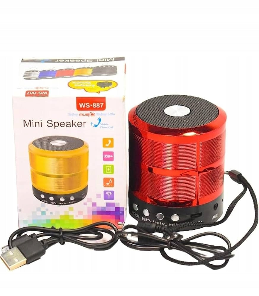 Mini Bluetooth Speaker WS-887 Wireless USB microSD Portable Speaker Manufacturer code SPK-BT-08-B