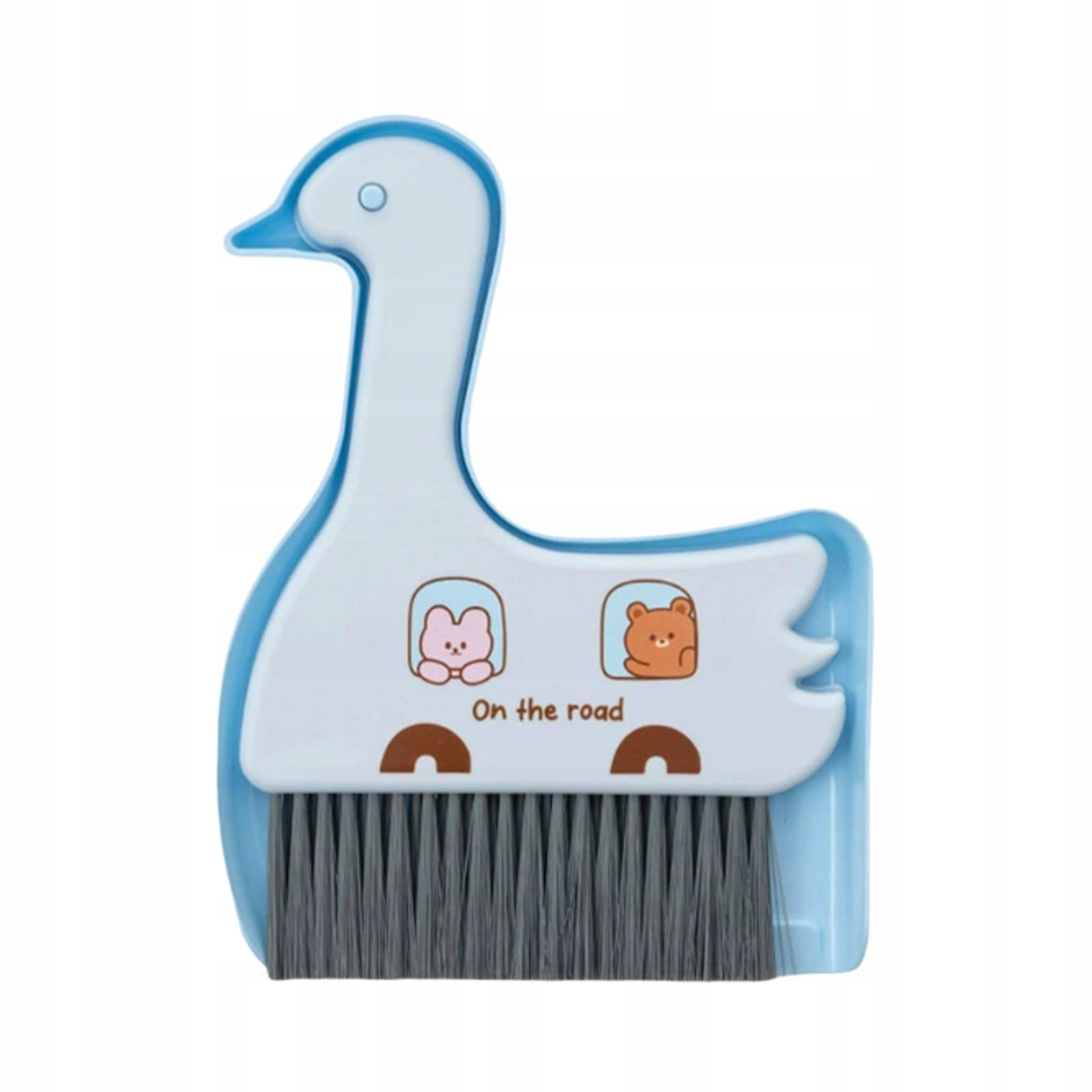 Mini Broom and Dustpan Extended Handle, Keyboard Sweep Broom Desk blue