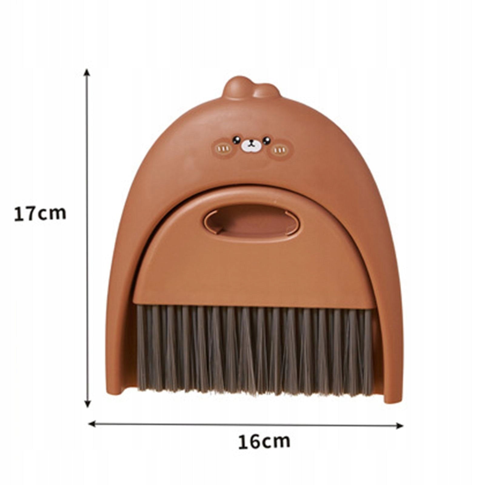 Mini Broom and Dustpan Set Table Small Broom and Dustpan Little brown bear Brand no brand