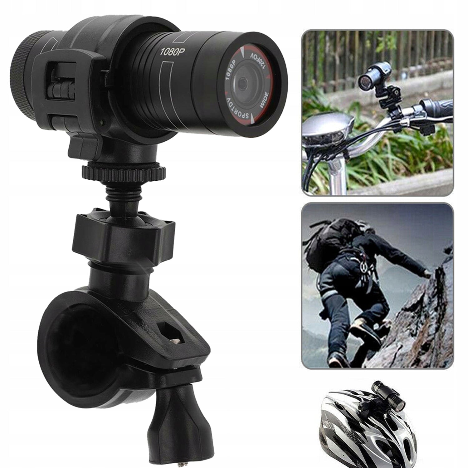 Mini Camera Action 1080P Waterproof Wide Angle For Outdoor Sports