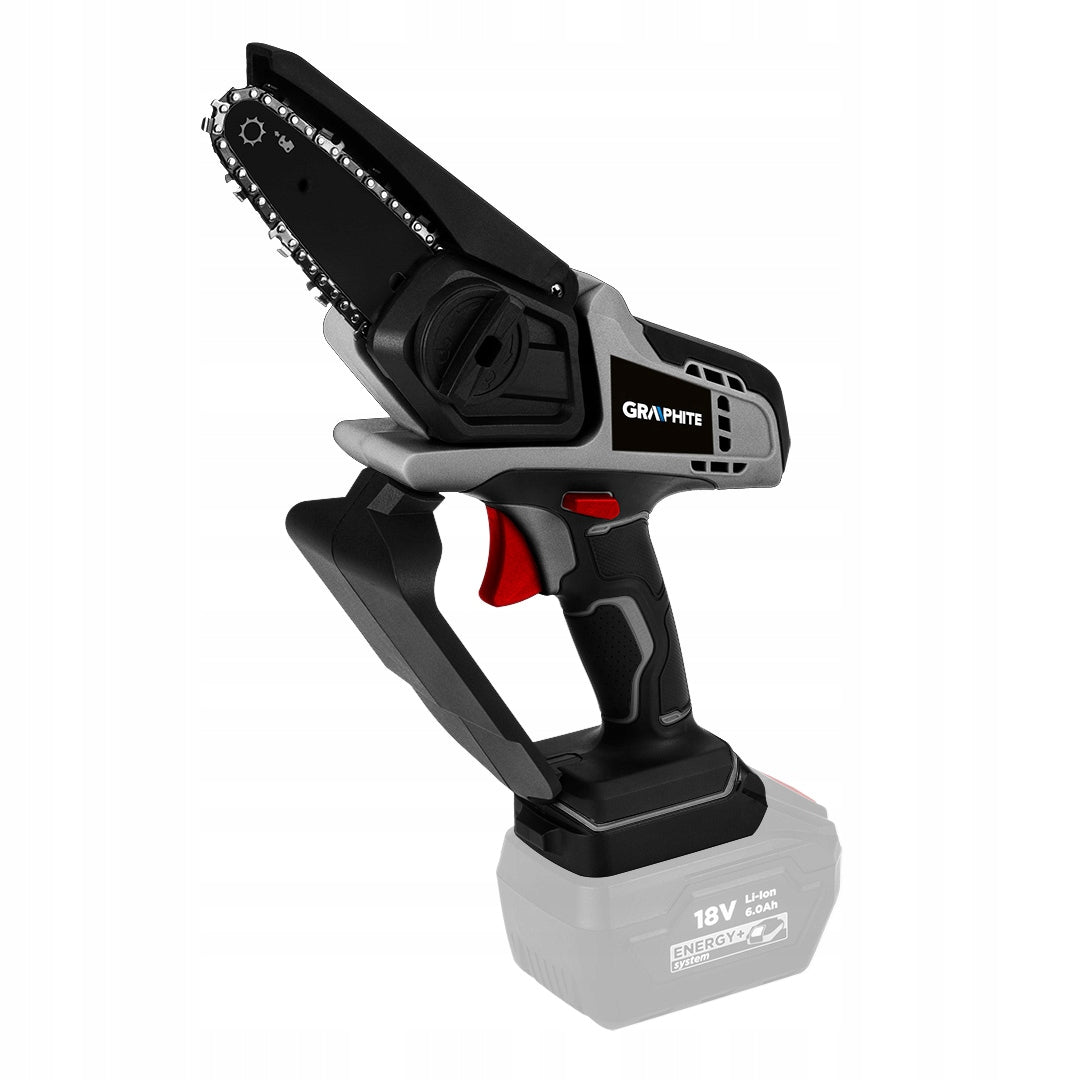 Mini Chainsaw Energy + Battery 4 Ah + Charger GRAPHITE Packaging status original