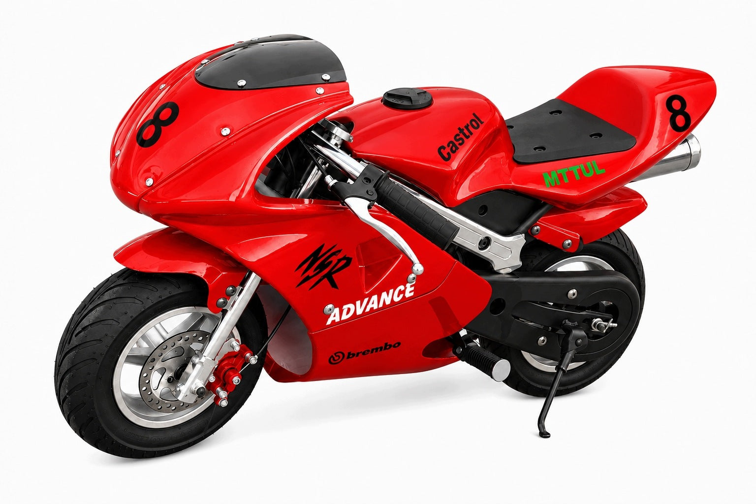 Mini Chaser Pocket Bike Moto 49cc Combustion Motorcycle - Red Packaging status original