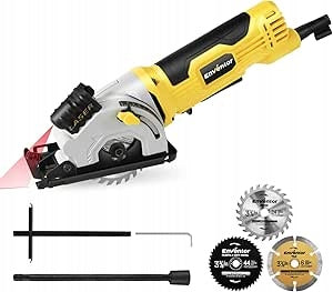 Mini Circular Saw 580W With Laser Guide 3 Blades Small Hand Saw