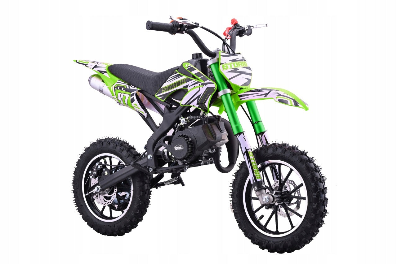 Mini Cross 49cc STORM Combustion Motorcycle For Children 40km/h Green