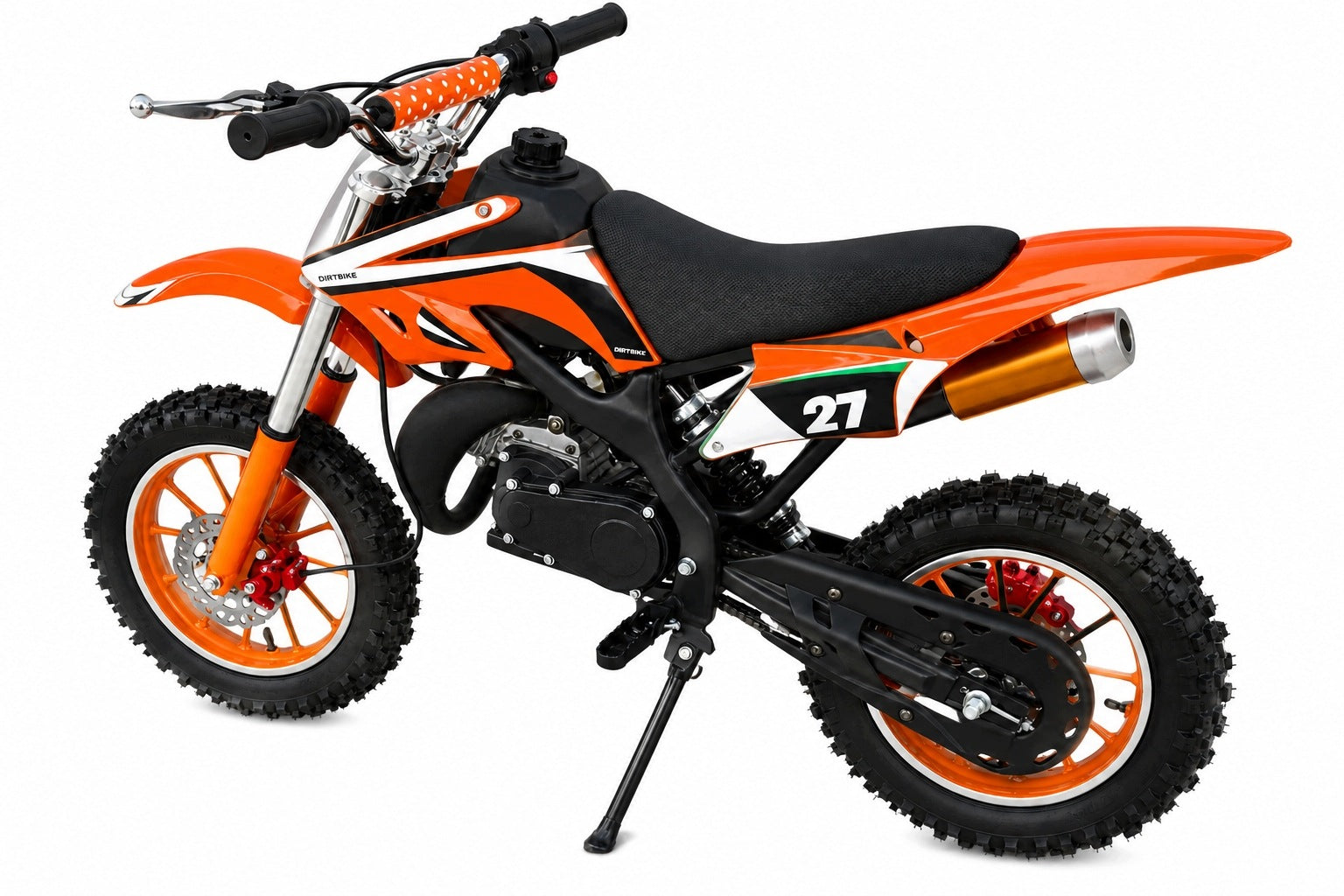 Mini Cross Moto 49cc Combustion on Wheels 10 Inches Motorcycle - Orange Packaging status original
