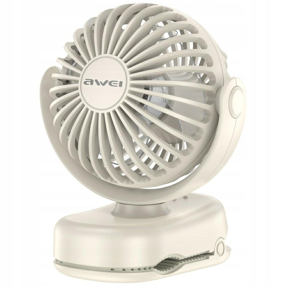 Mini Desk Windmill AWEI F45 with Clip 1200mAh white