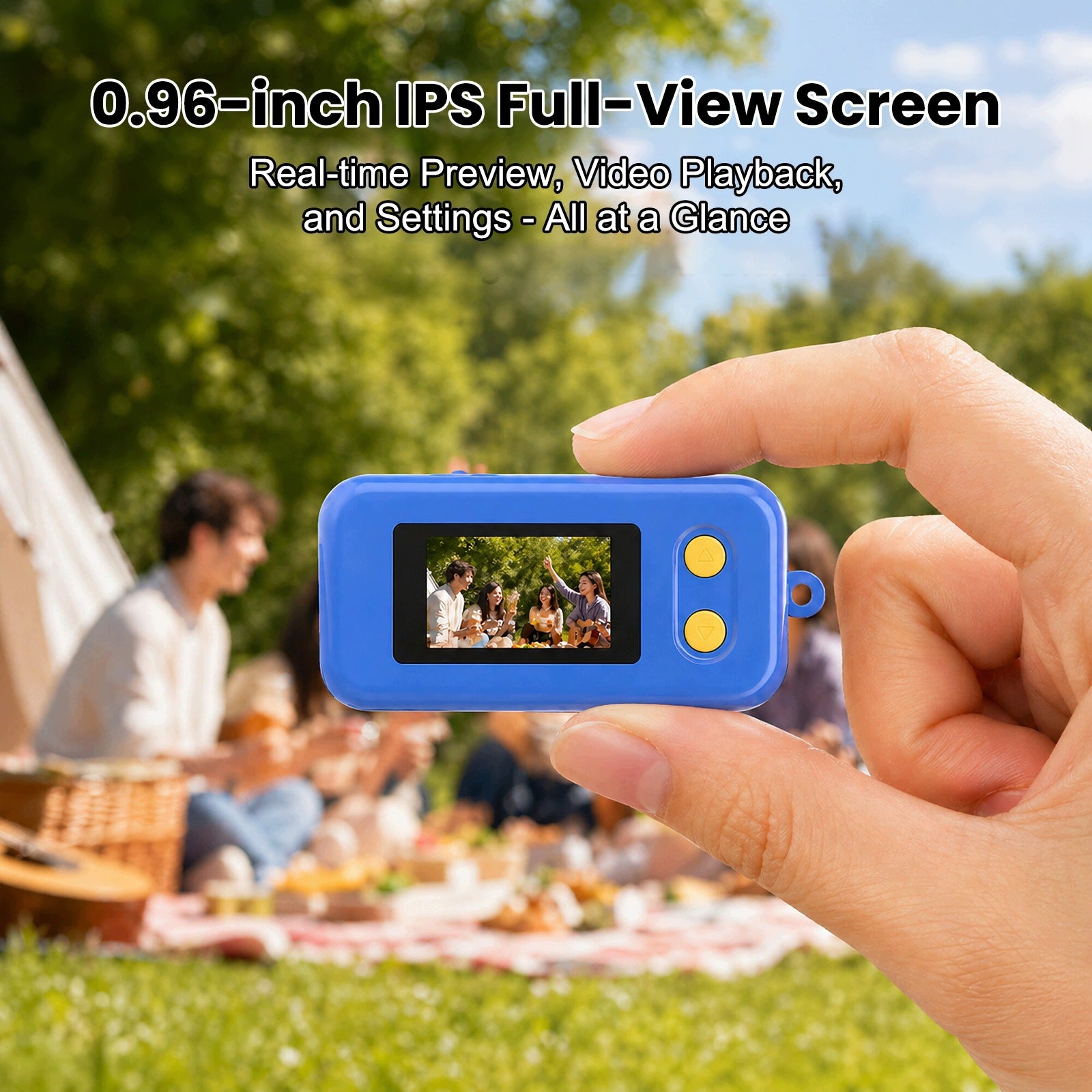 Mini Digital Camera Retro K8 HD Camera Keychain Vlogging Photo Video Blue Brand no brand