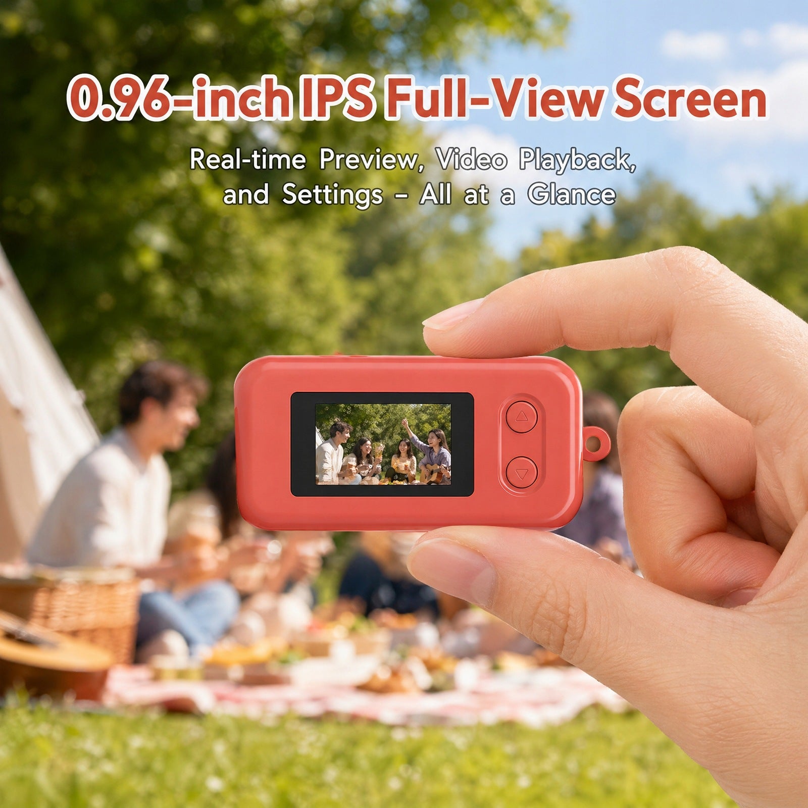 Mini Digital Camera Retro K8 HD Camera Keychain Vlogging Photo Video Red Brand no brand