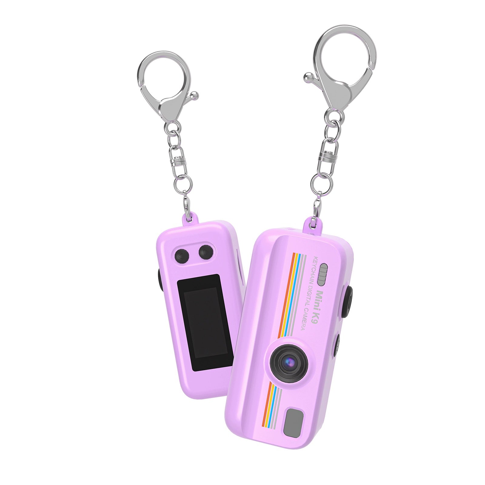 Mini Digital Camera Retro K9 HD Camera Vlogging Keychain Photo Video Purple Manufacturer code PDD