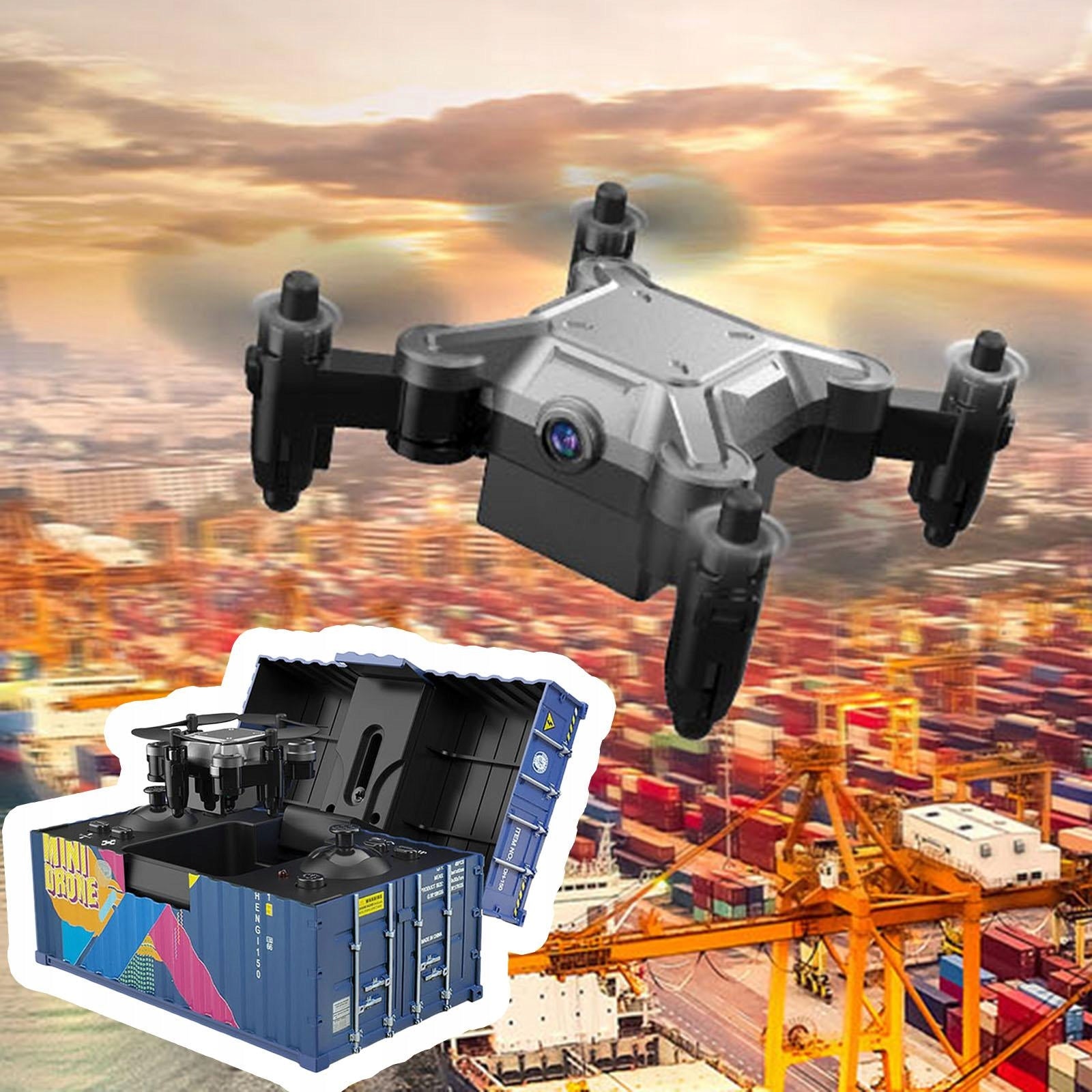 Mini Drone for Kids with Camera Toys 3 Speed Modes Mini Folding Pocket